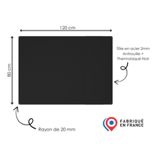 Charger l'image dans la galerie, PROTECTION_SOL_POELE_80_120_ACIER_NOIR