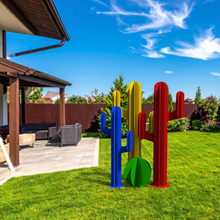 Charger l'image dans la galerie, Cactus métal colore 1m et 1m20 déco jardin moderne - Fabriqué en France - Briaq
