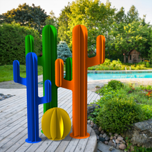 Charger l'image dans la galerie, Cactus métal colore 1m et 1m20 déco jardin moderne - Fabriqué en France - Briaq
