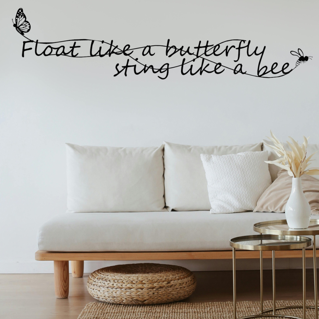 Float like a butterfly, Sting like a bee. Citation de Mohamed Ali